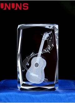 Buy Guitar Night Light,3D Guitar Paperweight Laser Etched In Crystal Glass Cube,3D Warm Colors Glow Illusin Lamp For Music Lover,Idea Guitar Crystals Ornament Gifts For Home Instrument Festival Decor in UAE