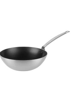 Buy Aluminium Wok Pan Non-Stick Coated 30 cm |Ideal for Hotel,Restaurants & Home cookware |Corrosion Resistance,Direct Fire,Dishwasher Safe,Induction,Oven Safe|Made in Turkey in UAE