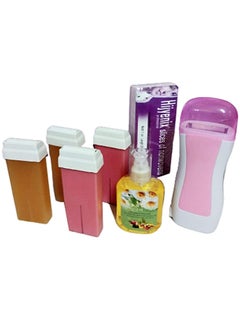 Buy Wax hair removal device with 4 wax packs, a pack of tissues and a bottle of oil in Egypt