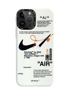 Buy Protective Case Cover For Apple iPhone 15 Pro Max Nike Off-White Case White in UAE