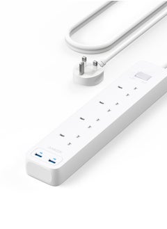 اشتري Anker Extension Lead with 1 Power Delivery 12W USB-A Port, 2 PowerIQ USB Ports, and 3 AC Outlets, Power Strip with USB Charging and Surge Protection for Home, Office, and More في السعودية