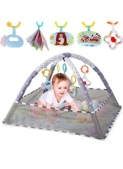 Buy Baby Play Mats for Floor,Baby Gym and Infant Play Mat with 8 Detachable Toys,for Newborn Stage-Based Sensory and Motor Skill Development Multicolour in UAE