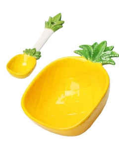Buy Pineapple Dish nut Tray, Appetizer Plate Mini Dipping Plates, Shape Bowl with Spoon Dessert Salad Pasta Bowls Food Serving Tray for Fruit Cheese Dessert Snack in Saudi Arabia