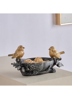 Buy Wren Polyresin Bird Decorative Platter 29 x 14 x 15 cm in Saudi Arabia