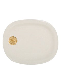 اشتري Golden Leaves Melamine Oval Serving Platter - 31 x 25 cms في الامارات