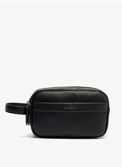 Buy Men's Solid Pouch with Zip Closure and Wristlet Strap in UAE