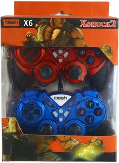 Buy 2-Piece Double Shock Gamepad USB 2.0 Controller With Vibration Function in Egypt