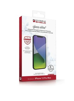 Buy Invisible Glass Elite for iPhone 12 Pro MAX Screen Protector Tempered Glass Case Friendly in UAE