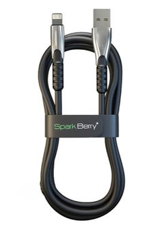 اشتري iPhone cable (TPE) Spark Berry 1.2 meters (white and black) with a power of 2.4 amps في السعودية