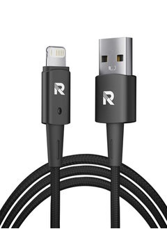 Buy USB to Lightning Cable, Supers Fast Charging Braided Cable 2.4A Quick Charge Compatible for iPhone 14/14pro/14pro Max/13/12/11 - Black in UAE