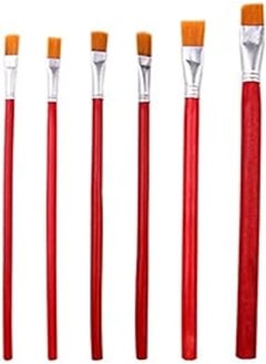 اشتري 6pcs/Set Paint Brush Set Nylon Red Brush Kid Watercolor Drawing Painting في مصر