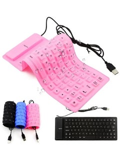 Buy Foldable Silicone Keyboard, Waterproof ,Portable,USB Wired 85 Keys in Saudi Arabia