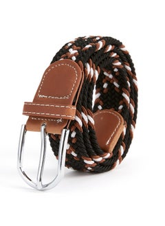 Buy New Canvas Belt Needle Buckle Elastic Woven Waistband in Saudi Arabia