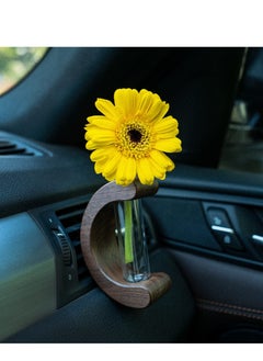 اشتري SYOSI Car Flower Vase Clip Holder Glass Tube Fresh Plants Auto Air Vent, Car Vent Flower Vase with Metal Clip Car Flower Planter Car Vase Flower Holder for Vehicle Vent Decoration في الامارات