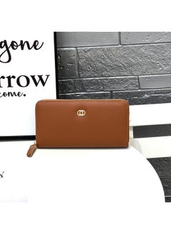 Buy Women's Long Leather Wallet New Fashion Large Capacity Soft Cowhide Korean Style Wallet Multi-card Holder Wallet in Saudi Arabia