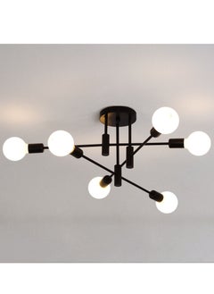 Buy Mid Century Sputnik Chandelier Modern Ceiling Lighting 6 Lights Adjustable Industrial Mount Pendant Light Fixture For Kitchen Living Dining Room Bedroom Foyer in UAE