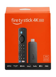 Buy Fire TV Stick 4K MAX 16 GB global version with New Alexa Voice Remote, Plays up to 4K HDR Video, 16GB Storage, 1 x HDMI, Dual-Band Wi-Fi 5, HDR10+, HLG, Dolby Vision Support in UAE