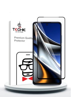 Buy Techie Anti Reflection Anti Bubbles 9H Hardness 5D Tempered Glass Screen Protector For Xiaomi Poco X4 Pro 5G in Saudi Arabia