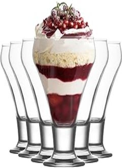 اشتري LAV FROSTY Glass Bowl /305 cc - 250 gm / 6 Pcs/Elegant design, Trusted Brand, Attractive shape of Ice Cream, Jelly, Custard, Dessert/High Quality Materials في مصر