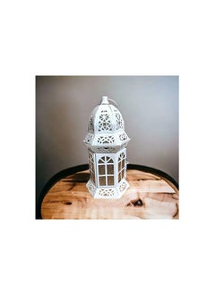 Buy Ramadan Lantern Glass Metal 12" White - Islamic Dome - Unique Design Decorative Decorative Decorative Decorative Accent in Egypt