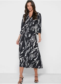 Buy Front Slit Printed Dress in UAE