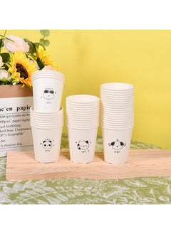 اشتري Mixed style combination thickened disposable paper cup 250ml, 50 pieces في السعودية