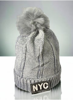 Buy Ice Cap is a modern winter hat with a NYC pattern and lined with fur. in Egypt