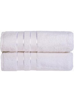 اشتري Turkish Oversized Towels Super Soft, Absorbent & Large Size 100X150 Cm, Spa & Beach Quality Heavyweight Towels, (Bright White, 100X150 Bath Sheets) في السعودية