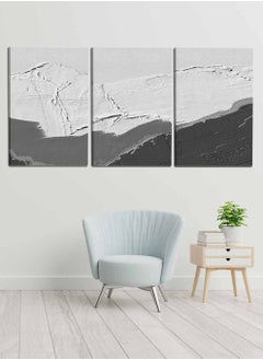 Buy Set Of 3 Framed Canvas Wall Arts Stretched Over Wooden Frame, Abstract Murals Carpet Paintings, For Home, Living Room, Office Decor in Saudi Arabia