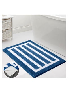 Buy Bath Rugs for Bathroom-Absorbent Microfiber Bath Mats for Bathroom Non Slip 50×80cm in UAE