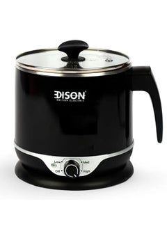 Buy Edison black electric cooking pot 1.8 liters 1000 watts in Saudi Arabia