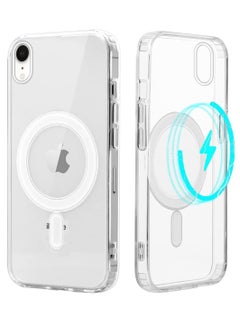 Buy Magnetic Clear Back Designed for iPhone Xr Clear Phone Case Compatible with Magsafe, Slim Protective Cover in UAE