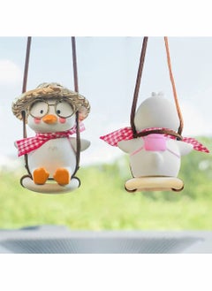 اشتري Swing Duck Car Hanging Ornament, Swing Duck Car Pendant Swing Duck Auto Decoration Flying Duck Rear View Mirror Accessories for Car Mirror Auto Interior Decoration Accessories في السعودية