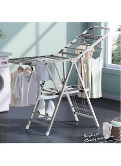 Buy Clothes Drying Rack Clothes Dryer Rack Adjustable Clothes Drying Rack with Shelves Heavy Duty Foldable Space-Saving Laundry Rack for Clothes Laundry Rack Clothing Drying Rack in UAE