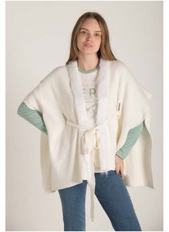 Buy Faux Fur One Size Plain Poncho in Egypt