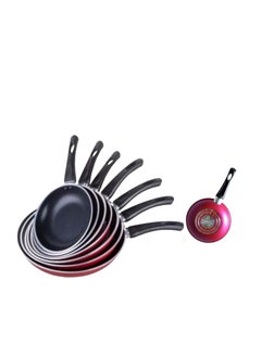 Buy Basurrah Voyager non-stick frying pan set 7 pieces  18-30 cm in Saudi Arabia