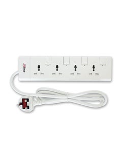 اشتري Elexon ESMA approved Universal Extension Socket with 4 Way Plug 2 meter, Power Cord / Extension for Home, Office (EL 902S) في الامارات