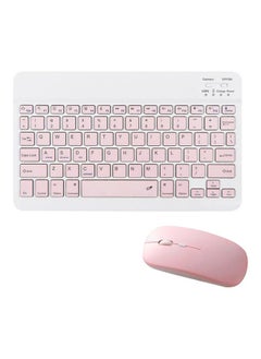 Buy Tablet Wireless Keyboard and Mouse Combo Ultra-slim Design Pink in UAE