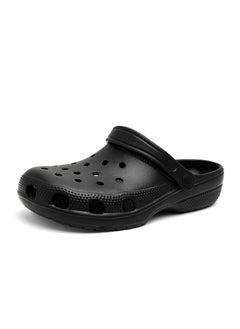 Buy Unisex EVA Clogs Summer Dual-Wear Couple Solid Garden Shoes black in Saudi Arabia