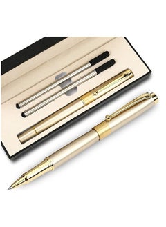 Buy Ballpoint Pen Black Refill,Luxury Metal Ball Point Pen with 2 Refills Black Ink Pen Smooth Writing Rollerball Pen Gift for Professional Executive,Office,Nice BallPens Classy Gift Box in UAE