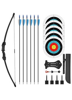 اشتري Bow and Arrow Set for Kids and Teens, Beginner Practice Bow, Youth Bow and Arrow with 6 Arrows and Accessories for Outdoor Sports Game في السعودية