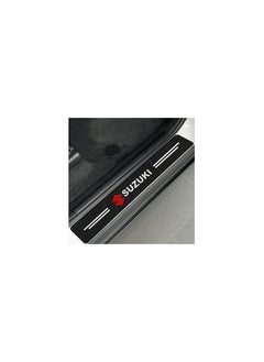 اشتري 4D carbon car door sill sticker, anti-scratch, non-slip and waterproof - Suzuki في مصر