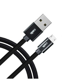 Buy Micro USB Cable Braided Wire and Aluminumcase Fast Quick Charger Cable USB to Micro USB 2.0 Android Charging Cord compatible for Galaxy S7 S6, Note, LG, Nexus, Nokia, PS4 and More  1 Meter Black in UAE