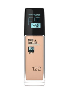 اشتري Maybelline New York Fit Me Matte & Poreless Foundation 16H Oil Control with SPF 22 - 122 في الامارات