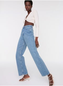 Buy High Waist Straight Jeans in UAE