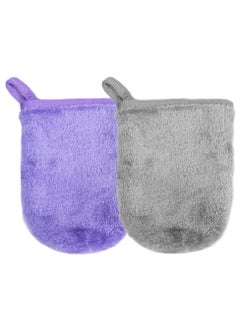 اشتري Soft Facial Mitts, Reusable Makeup Remover Glove, Soft Microfiber Face Deep Cleaning Pads, Flannel Body Wash Mitts, Bath Spa Cloth, Hypoallergenic Microfibre Face Cloth 2PCS Brand: Excefore في السعودية