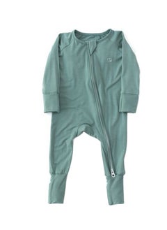 اشتري Organic Zipper Romper Soft Sage 95% Bamboo 5% Spandex- 0 to 3 months في الامارات