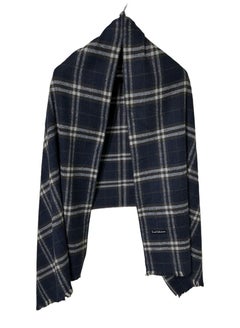 Buy Plaid Check/Carreau/Stripe Pattern Winter Scarf/Shawl/Wrap/Keffiyeh/Headscarf/Blanket For Men & Women - XLarge Size 75x200cm - P04 Navy Blue in Egypt