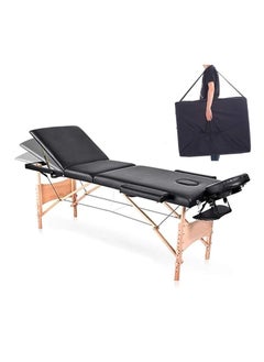 Buy COOLBABY Portable Massage Table Professional Adjustable Folding Bed with 2 Part Wood Frame Ergonomic Headrest and Carry Bag for Treatment Tattoo Salon SPA Facial Treatment in UAE