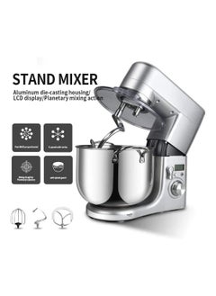 Buy 1500W Stand Mixer for Baking, Professional Powerful and Stylish Kitchen Food Mixer in Stainless Steel with Beater, Dough Hook, Whisk and 10 Litre Bowl in UAE